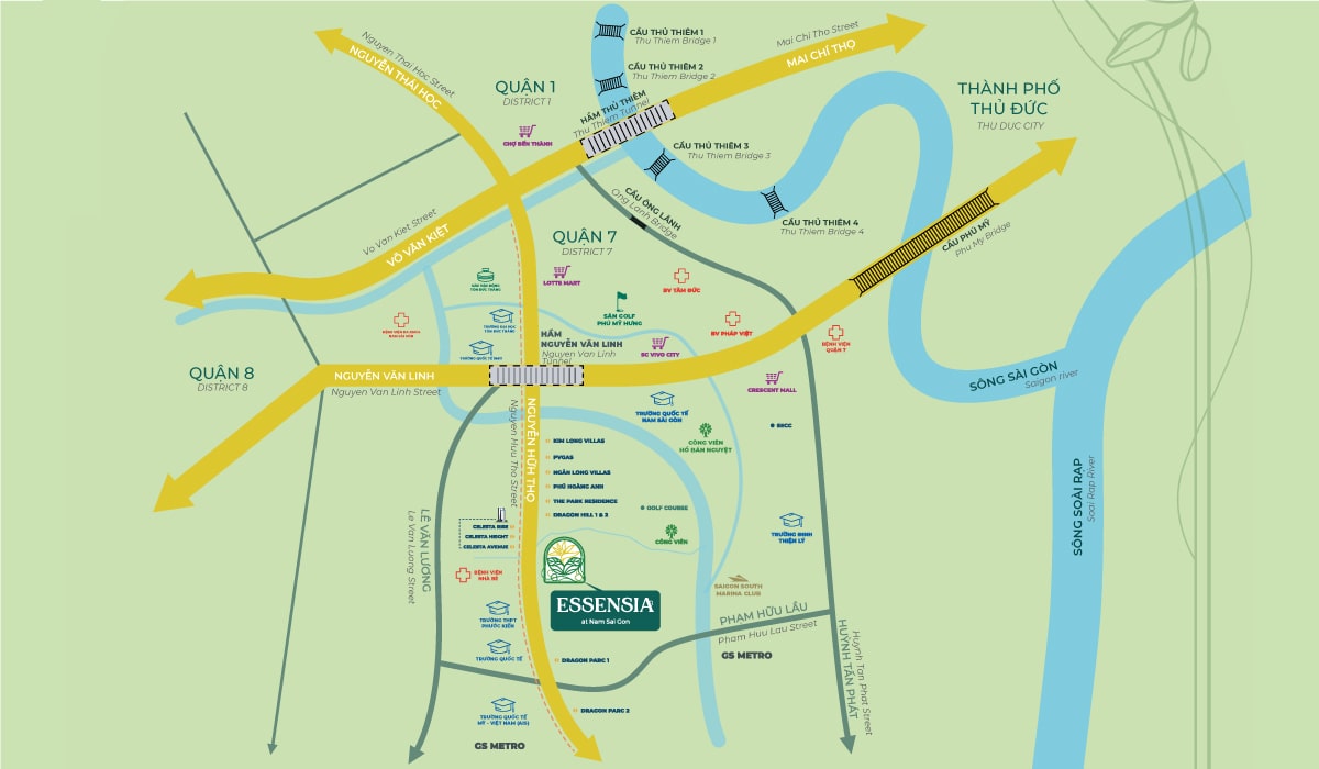 Vị trí Dự án essensia sky