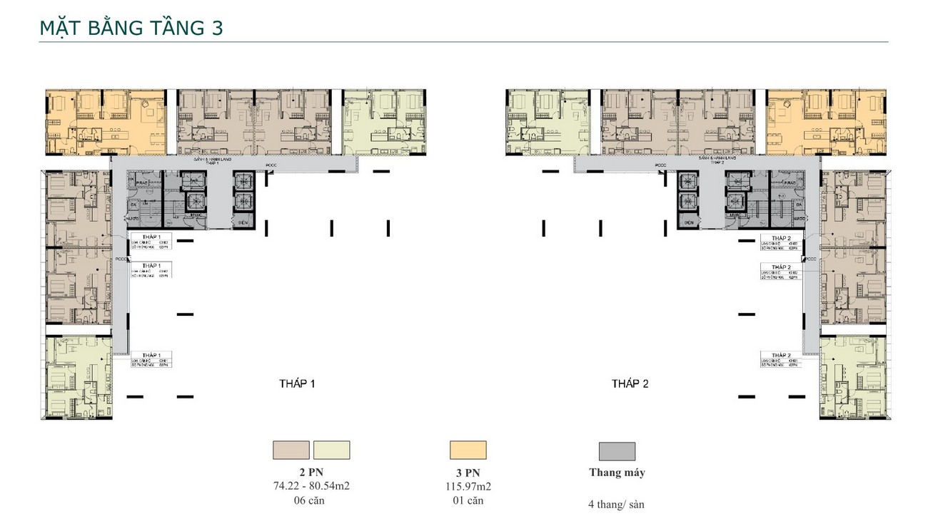 Mặt bằng tầng dự án chung cư Essensia Nam Sài Gòn