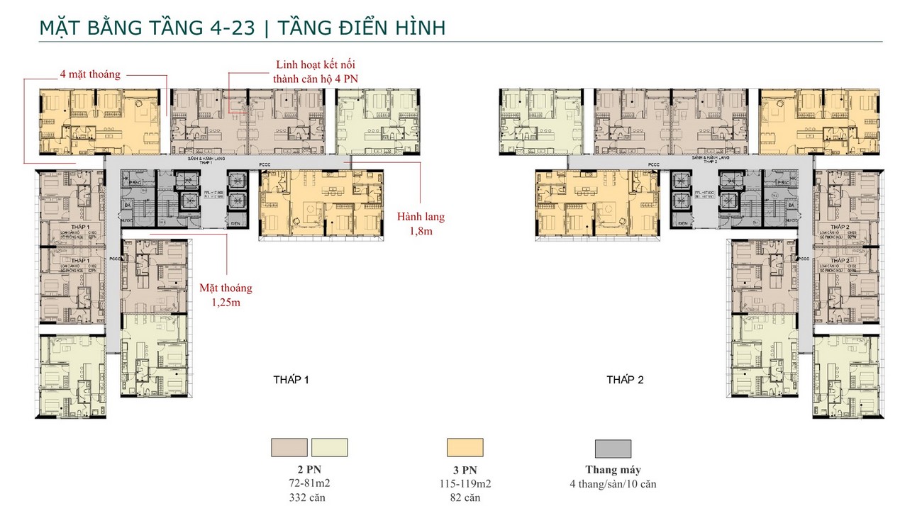 Mặt bằng tầng dự án chung cư Essensia Nam Sài Gòn